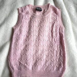 Pretty in pink sleeveless sweater/vest size extra small